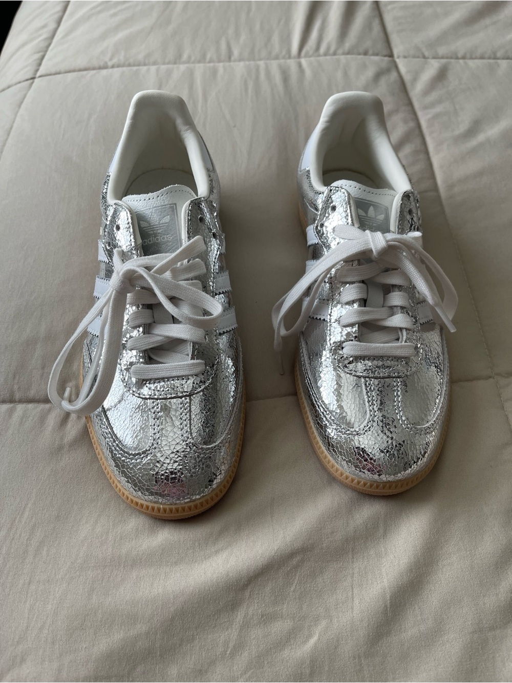 Adidas Women's Silver Metallic Sneakers